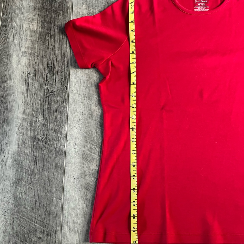 L.L. Bean Red Short Sleeve Tee - Picture 8 of 9